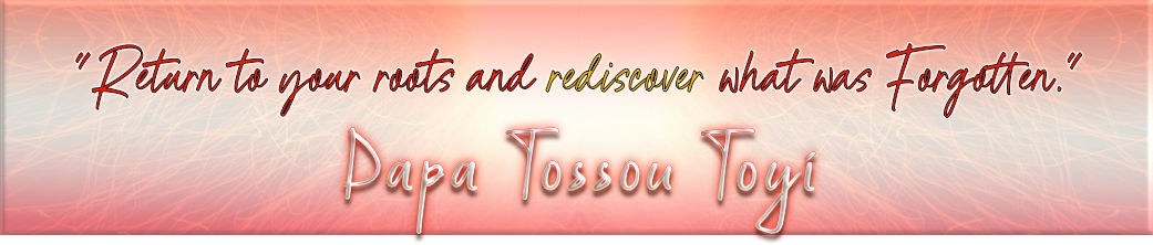 Quote by Papa Tossou Toyi: "Return to your roots and rediscover what was forgotten."